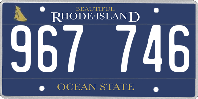 RI license plate 967746