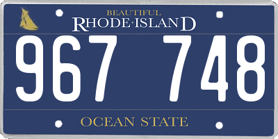 RI license plate 967748