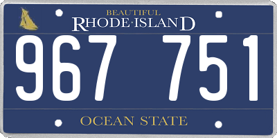 RI license plate 967751