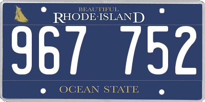 RI license plate 967752