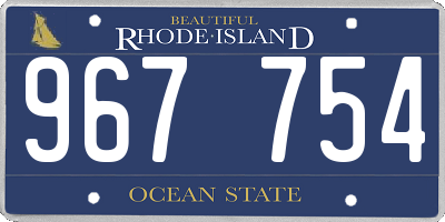RI license plate 967754