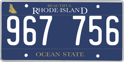 RI license plate 967756