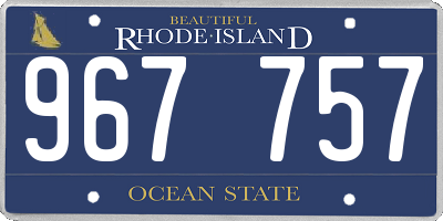 RI license plate 967757
