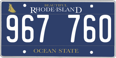 RI license plate 967760