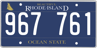 RI license plate 967761