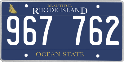 RI license plate 967762
