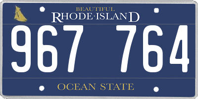 RI license plate 967764