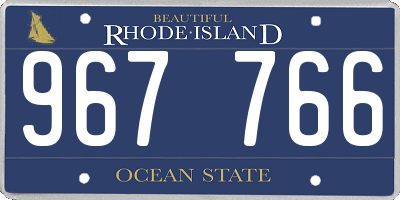 RI license plate 967766