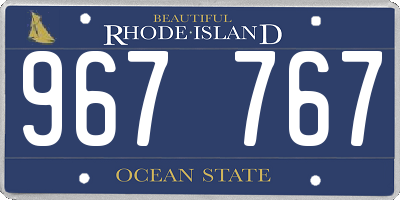 RI license plate 967767