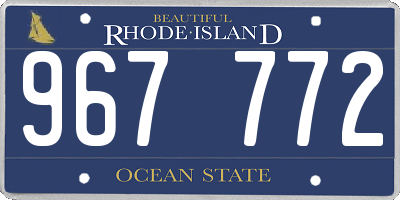 RI license plate 967772