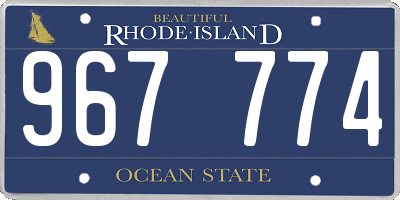RI license plate 967774