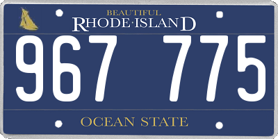 RI license plate 967775