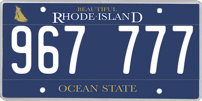RI license plate 967777