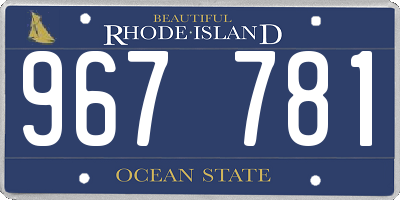 RI license plate 967781