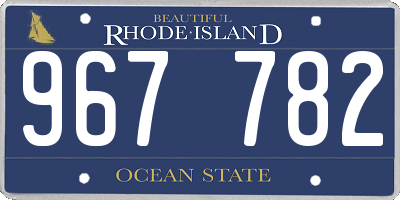 RI license plate 967782
