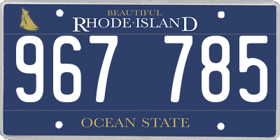 RI license plate 967785