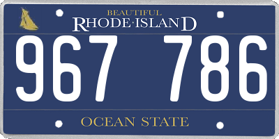 RI license plate 967786