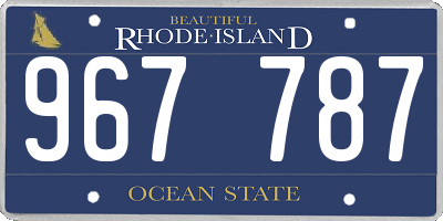 RI license plate 967787