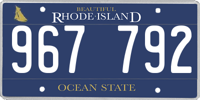 RI license plate 967792