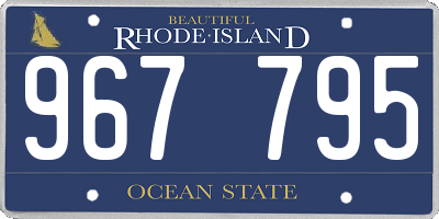 RI license plate 967795