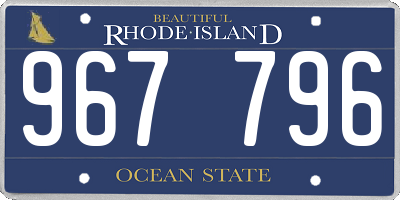 RI license plate 967796