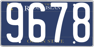 RI license plate 9678