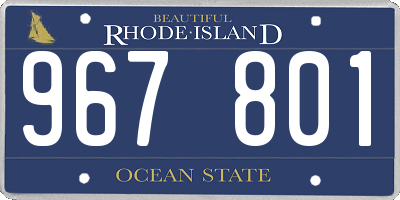 RI license plate 967801