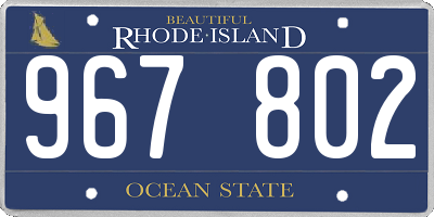 RI license plate 967802