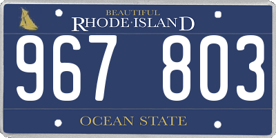 RI license plate 967803