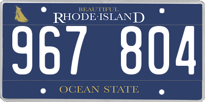 RI license plate 967804