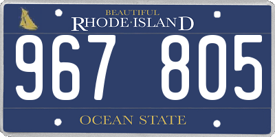 RI license plate 967805