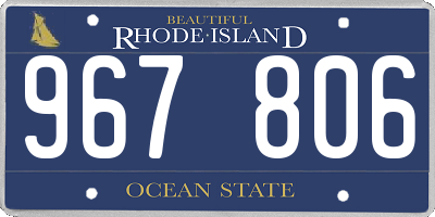 RI license plate 967806