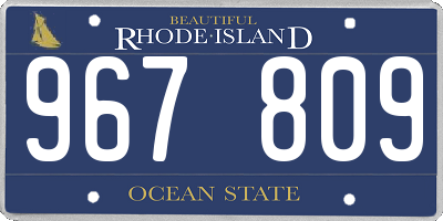 RI license plate 967809