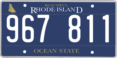 RI license plate 967811