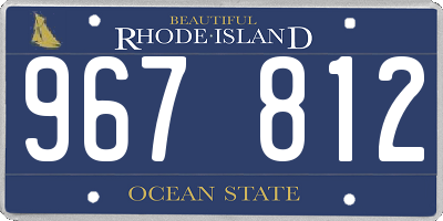 RI license plate 967812