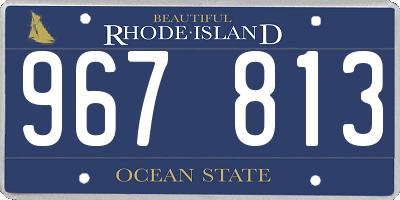 RI license plate 967813