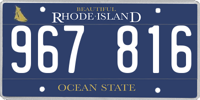 RI license plate 967816