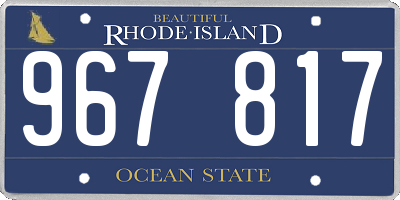 RI license plate 967817
