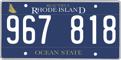 RI license plate 967818