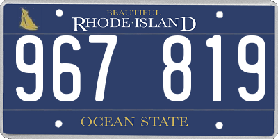 RI license plate 967819