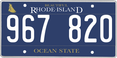 RI license plate 967820