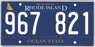 RI license plate 967821