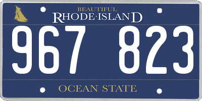 RI license plate 967823