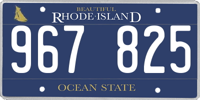 RI license plate 967825