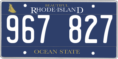 RI license plate 967827