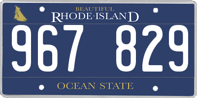 RI license plate 967829
