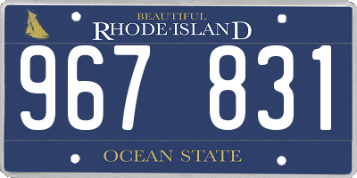 RI license plate 967831