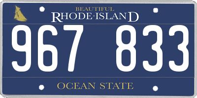 RI license plate 967833