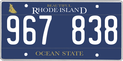 RI license plate 967838