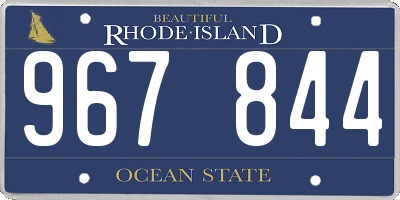 RI license plate 967844